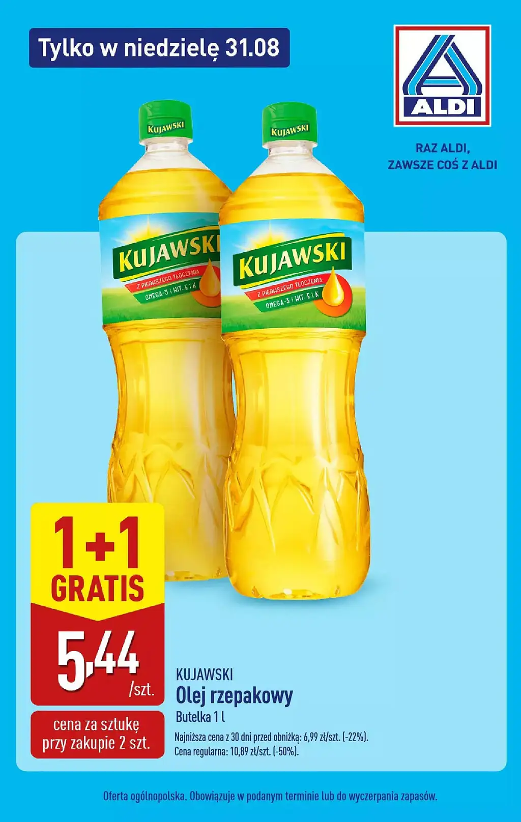 ALDI Gazetka od 31 sierpnia 2025 Niedziela Handlowa  - Strona 1
