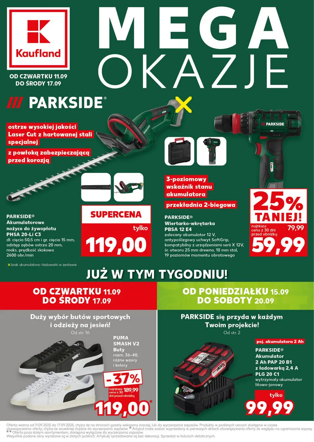 Kaufland Gazetka od 11.09.2025 (czwartek) Mega okazje - Strona 1