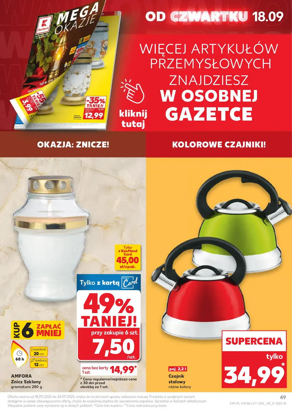 Kaufland Gazetka od 18.09.2025 (czwartek) - Strona 1