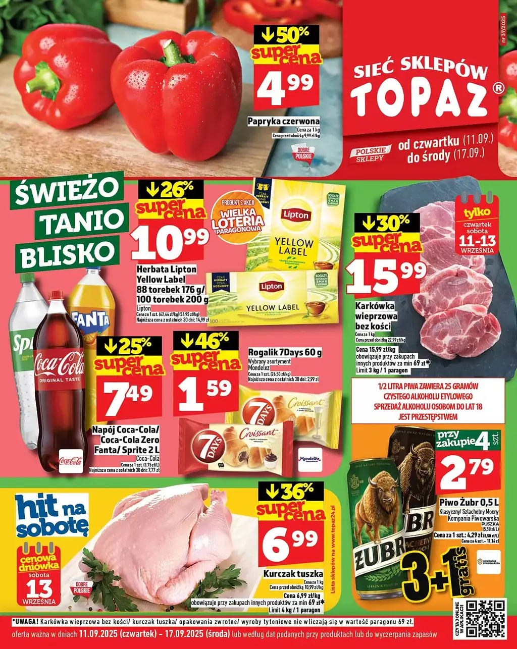 Topaz Gazetka od 11.09.2025 - Strona 1
