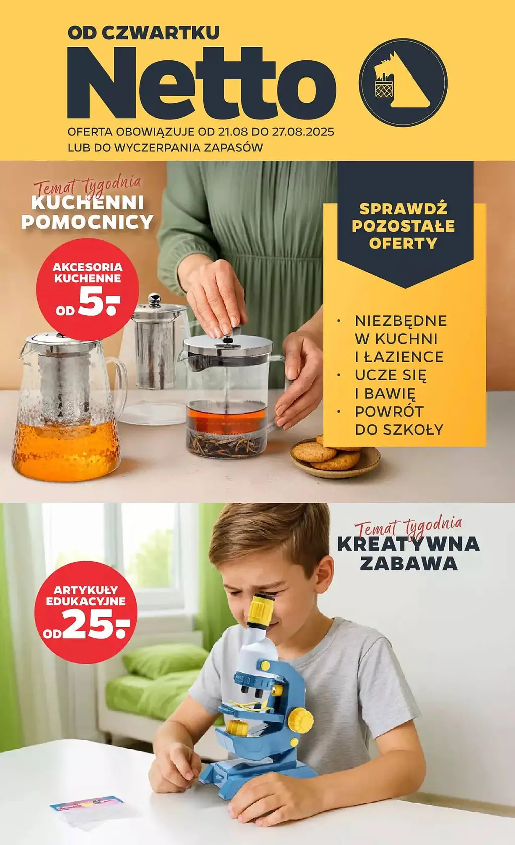 Netto Gazetka od 21 sierpnia 2025 Kuchenne gadżety i zabawki - Strona 1