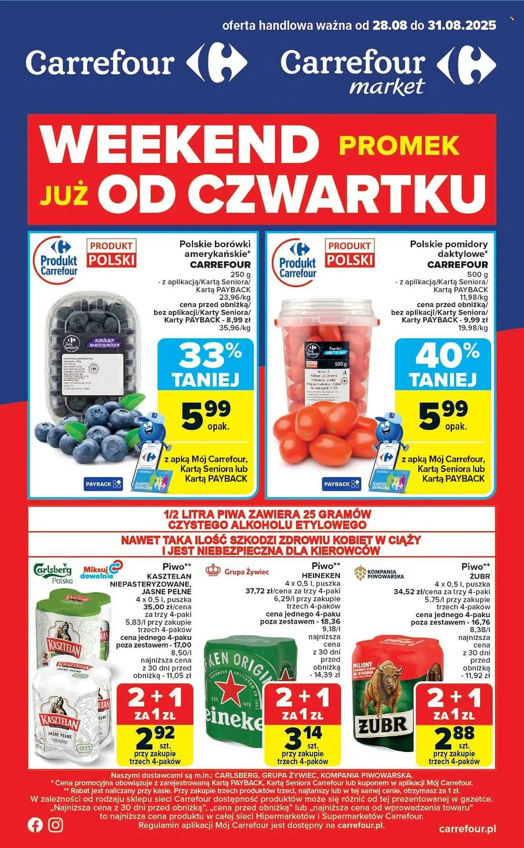 Carrefour Gazetka od 28 sierpnia 2025 Weekendowa Wyprzedaż w Carrefour - Strona 1